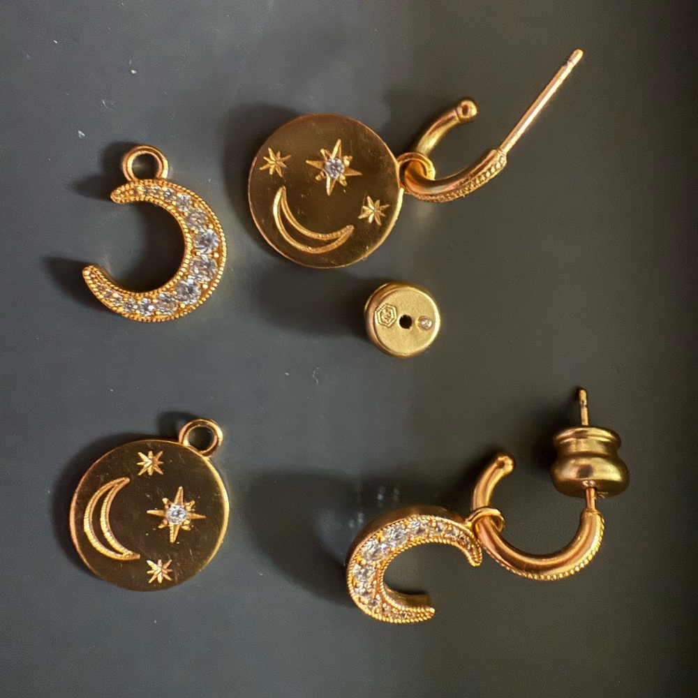 $155 Julie Vos Luna 4 - in - 1 Charm Earring